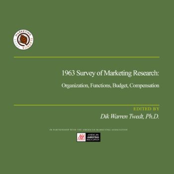 1963 Survey Of Marketing Research