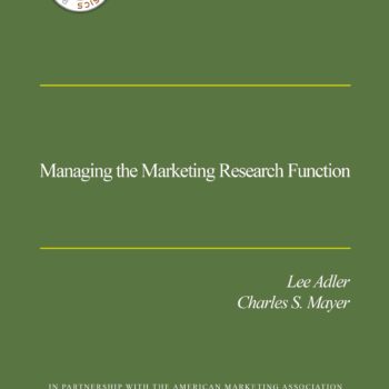 Managing The Marketing Research Function