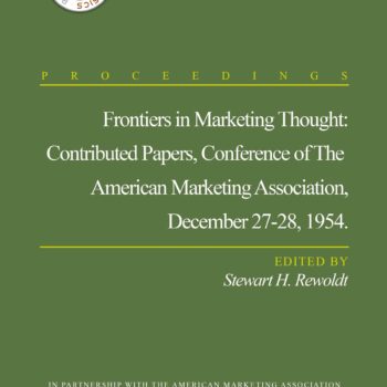 Frontiers In Marketing Thought