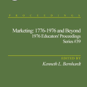 Marketing 1776 to 1976 And Beyond